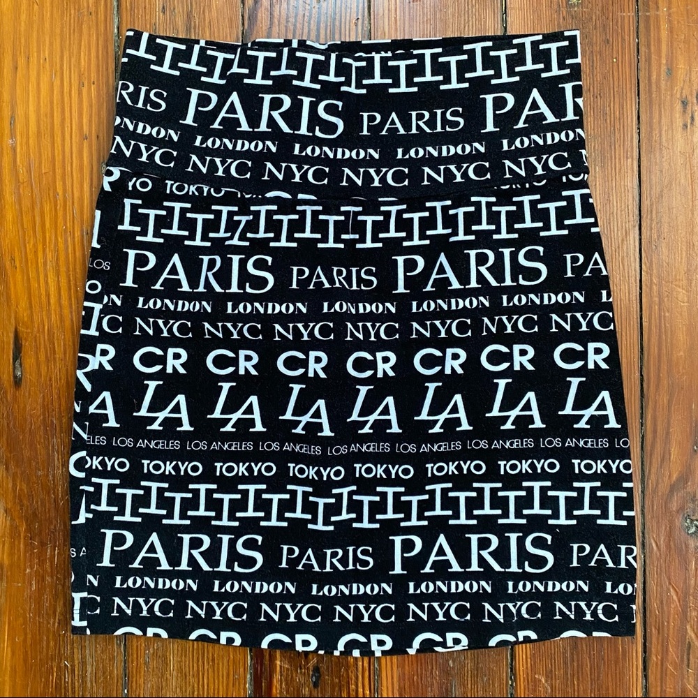 City spell out bodycon skirt